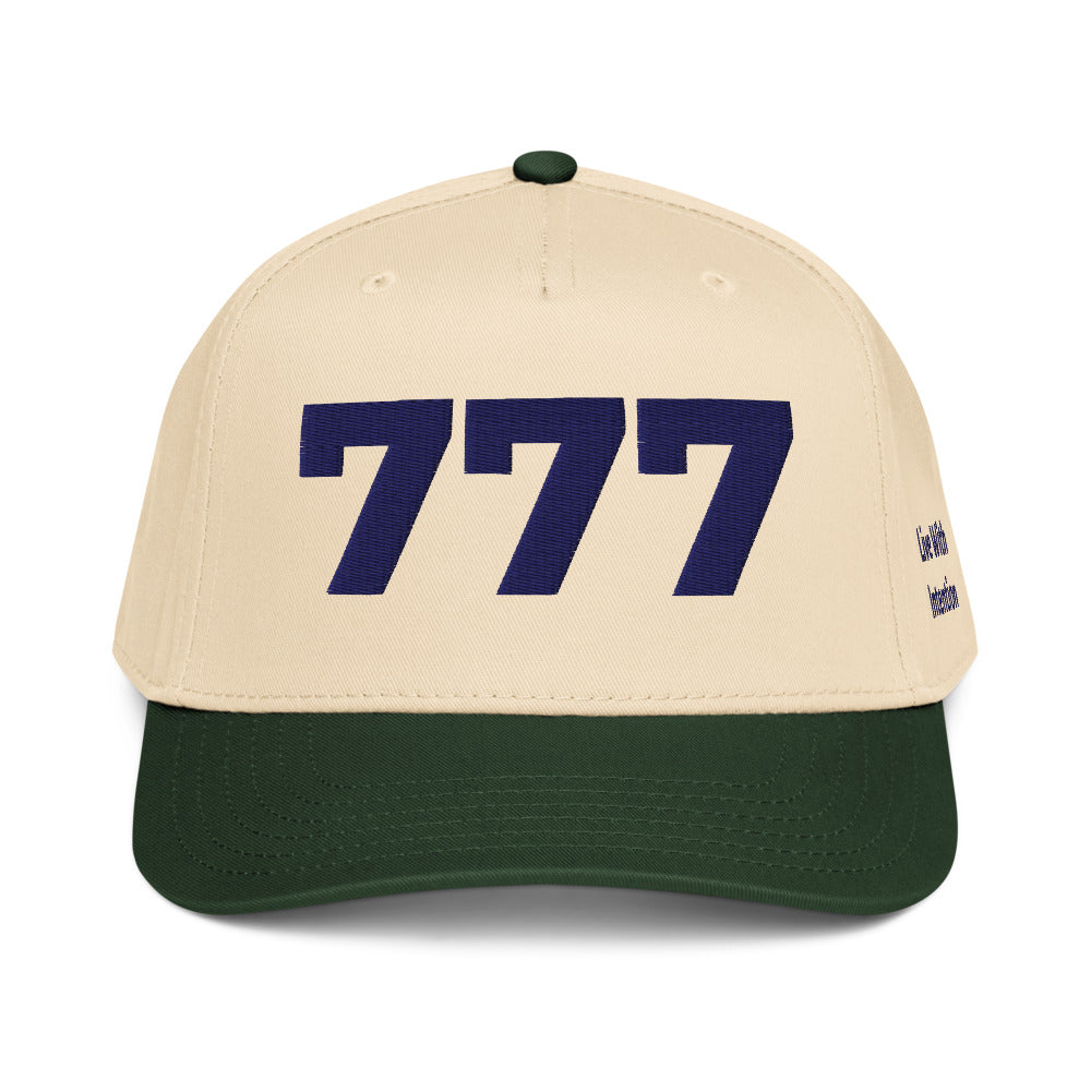 Angel Number 777 5 Panel Cap, front