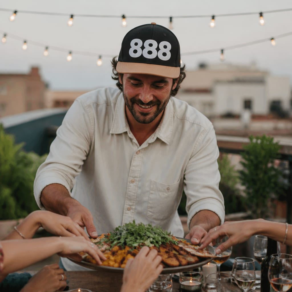 Angel Number 888 5 Panel Cap, lifestyle