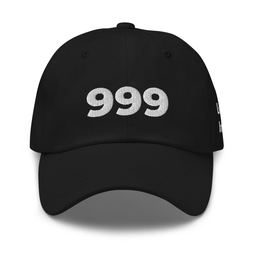 Angel Number 999 Dad Hat, Black, front