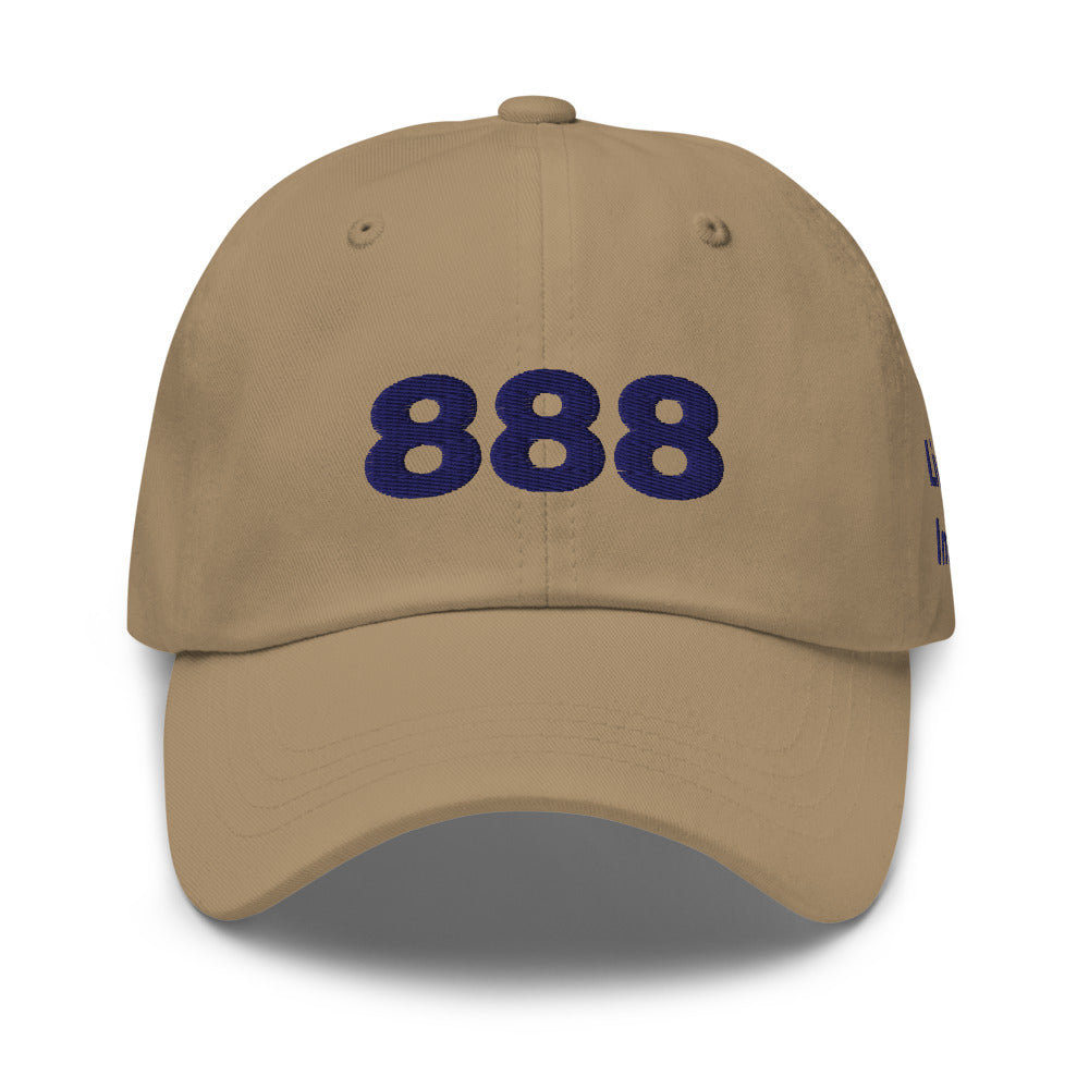 Angel Number 888 Dad Hat, Khaki, front