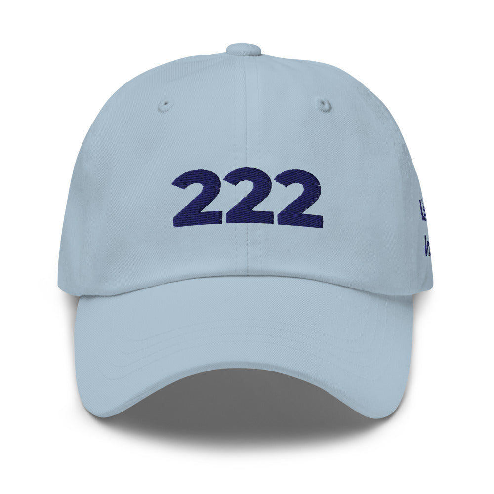 Angel Number 222 Dad Hat, Light Blue, front