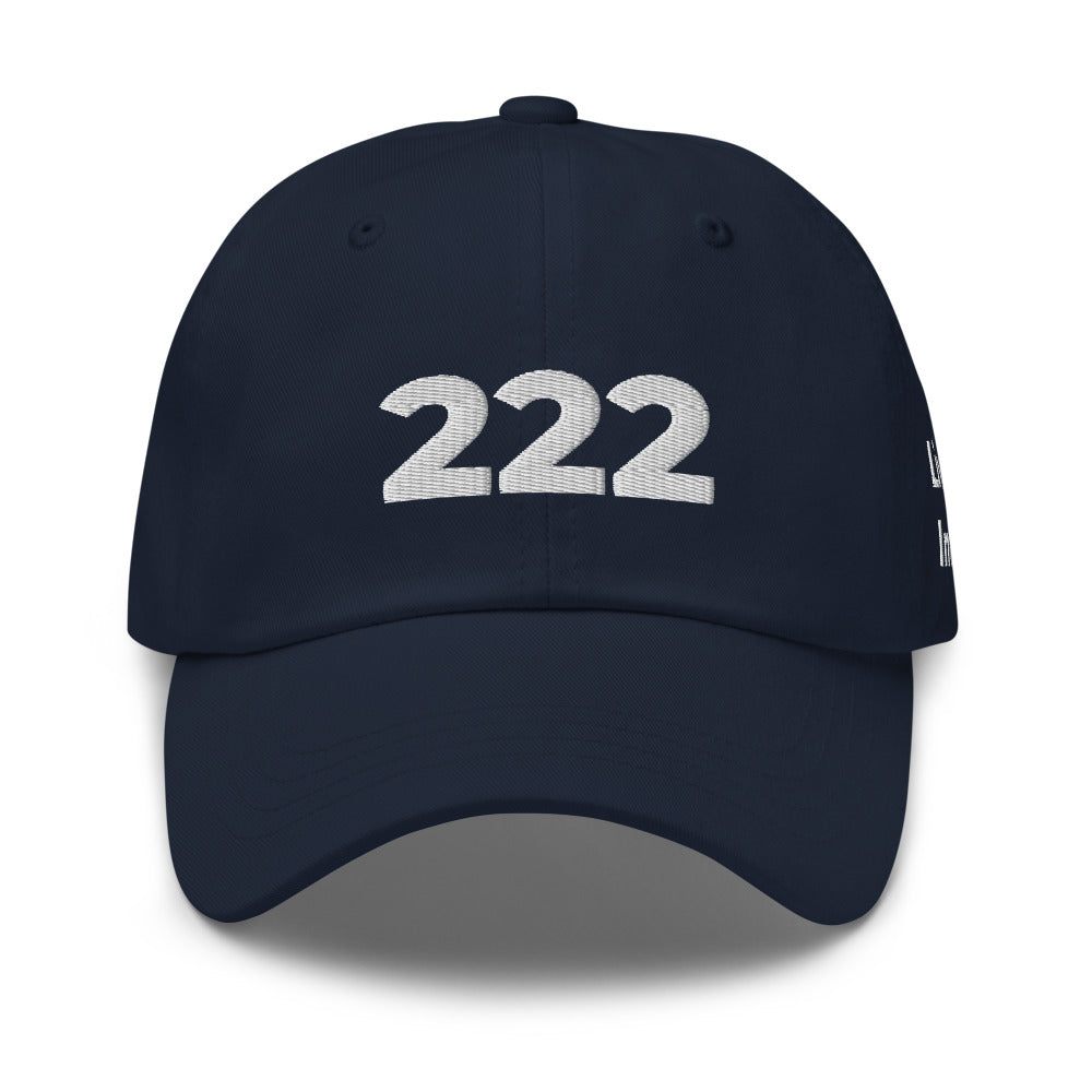 Angel Number 222 Dad Hat, Navy, front