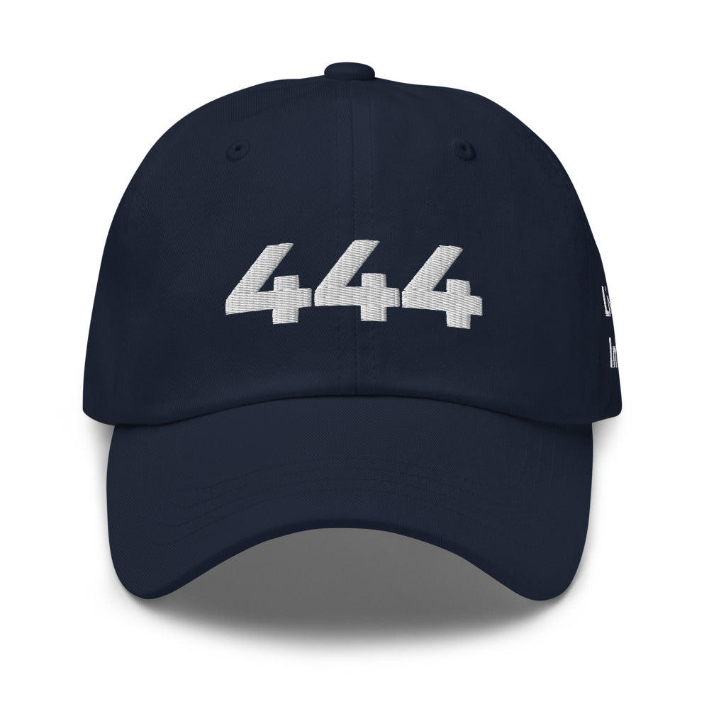 Angel Number 444 Dad Hat, Navy, front