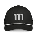 Angel Number 111 Classic Rope Cap, Black/White, front