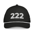 Angel Number 222 Classic Rope Cap, Black/White, front