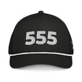 Angel Number 555 Classic Rope Cap, Black/White, front