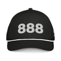Angel Number 888 Classic Rope Cap, Black/White, front